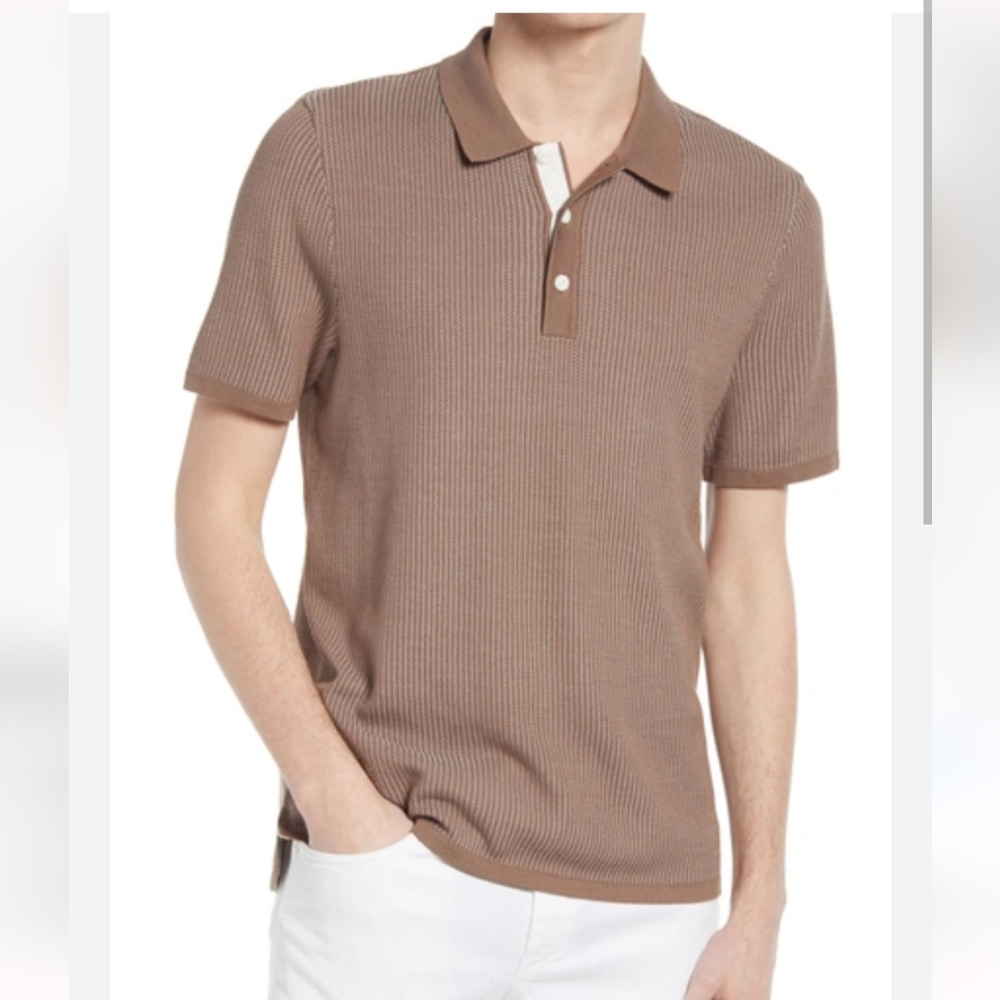 NWT Rag & Bone Harvey Short Sleeve Polo